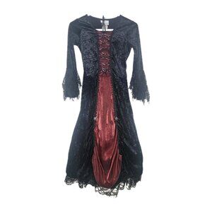 Girl's Gothic Vampira Costume Halloween Size 10